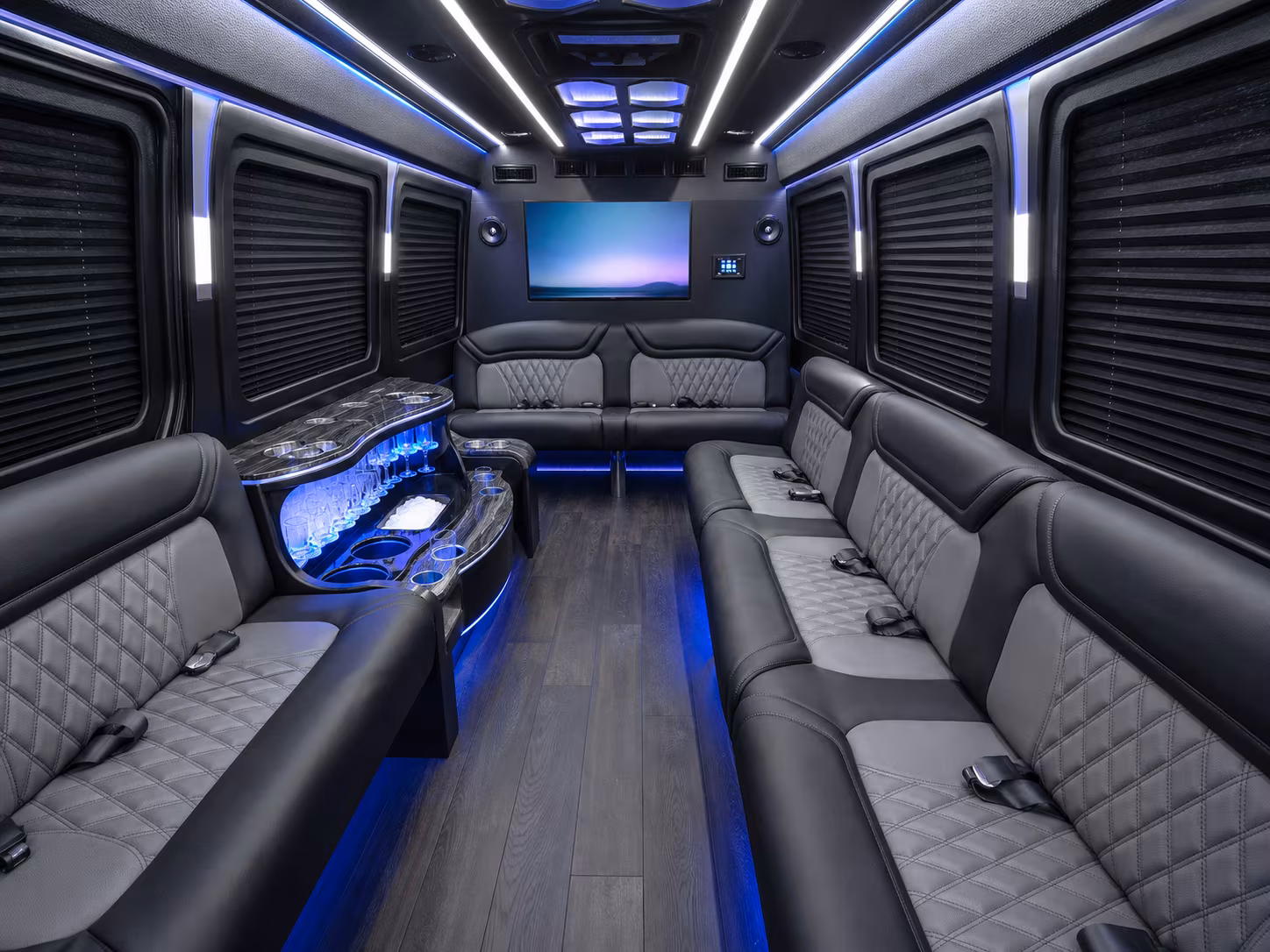 taylorsville 50 passenger party bus inside